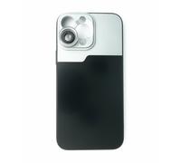 SYSTEM-S Lente macro 30x microscopio filtro con custodia in nero per iPhone 13 Pro