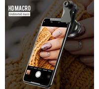 Obiettivo macro APEXEL 100mm Kit per Smartphone, Obiettivo macro professionale per fotografia per fotocamera singola/doppia, molletta multifunzione per telefono (adatto per quasi tutti i telefoni), Ac