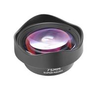 Obiettivo macro professionale da 75 mm DSLR Effetto Clip On Teleobiettivo esterno per la maggior parte degli smartphone Nero