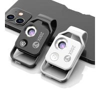 [Obiettivo microfono portatile 200 volte] Amplificatore ad alta definizione con luce a LED, pronto all'uso, dimmerazione a due velocità, elimina la ricarica riflettente di tipo C, bicolore bianco e