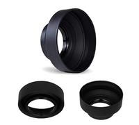 Obiettivo per fotocamera 67 mm in gomma a 3 fasi pieghevole paraluce per fotocamera Sony Alpha A6100, A6300, A6400, A6500, A6600 con Sony E 70-350mm f/4.5-6.3 G OSS Lens