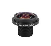Obiettivo per telecamera di sicurezza, obiettivo per telecamera di sicurezza fisheye da 5 MP, lunghezza 1,7 mm, obiettivo CCTV a 185 gradi per telecamera di sicurezza Fisheye