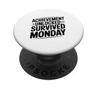 Obiettivo sbloccato sopravvissuto lunedì motivazione giocatore PopSockets PopGrip Adesivo