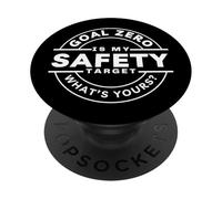 Obiettivo zero, obiettivo di sicurezza, sicurezza prima di tutto, regalo per la sicurezza PopSockets PopGrip Adesivo