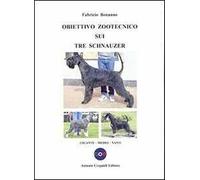 Obiettivo zootecnico sui tre schnauzer. Gigante, medio, nano
