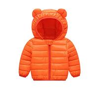 OBiQuzz all'aperto con cappuccio, antivento, bambino piccolo, caldo, bambino, cappotto, giacca, cappotto e giacca Giacche adolescente ragazzo, Colore: arancione., 6-12 Monate
