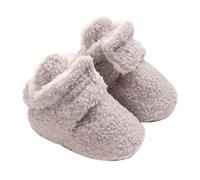 OBiQuzz Baby Snow Infant Shoes Prewalker Boots Booties Toddler Soft First Girls Warming Boys Baby Shoes 6 mesi, grigio., 19 EU
