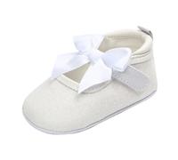 OBiQuzz Baby Spring Summer and Autumn Shiny Shoes Bow Baby Shoes Soft Bottom Non Slip Singole Scarpe Invernali Bambino 12 18 Mesi, bianco, 15 EU