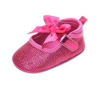 OBiQuzz Baby Spring Summer and Autumn Shiny Shoes Bow Baby Shoes Soft Bottom Non Slip Singole Scarpe Invernali Bambino 12 18 Mesi, rosa intenso, 15 EU