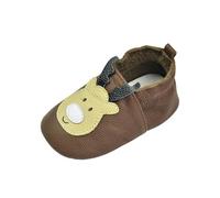 OBiQuzz Chaussons Cuir Souple Bébé Antidérapant Chausson Fille Chausson Cuir Bébé Garcon 0 À 24 Mois Chaussures Bébé Pas Chaussures Bébé Filles Souples Cuir Suédé Dessin Anim Winter Baby, caffè, 22 EU