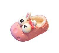 OBiQuzz Children Cotton Slippers Boys Smlie Dinosaur Bag with Cotton Shoes Household Hair Shoes Baby Middle School Children Cotton Slippers für Mädchen Schuhe, Colore: rosa., 26 EU