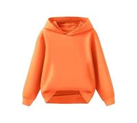 OBiQuzz Children's Middle and Large Children's Autumn Solid Color Felpa con cappuccio per ragazzi 146, Colore: arancione., 18-24 Monate