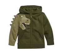 OBiQuzz Felpa con cappuccio per neonato con cerniera, per neonato, con tasche-maniche-invernale-top maglione 152, verde, 4-5 Jahre