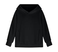 OBiQuzz Felpa con cappuccio per Teen Girls Trendy Preppy Tween Girls Felpa con cappuccio a maniche lunghe, maglietta Youth Cute Clothes with Pocket Abbigliamento Donna Adolescente, Nero , 13-14 Jahre