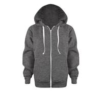OBiQuzz Felpa invernale da ragazzo 86 tinta unita, a maniche lunghe, con chiusura lampo, per bambini 56, grigio scuro, 4-5 Jahre
