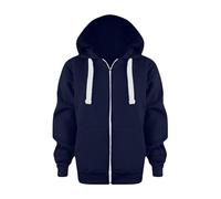 OBiQuzz Felpa invernale da ragazzo 86 tinta unita, a maniche lunghe, con chiusura lampo, per bambini 56, Blu marino, 4-5 Jahre