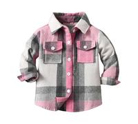 OBiQuzz Giacca per bambini, per il tempo libero, a quadretti, per le mezze stagioni, leggera, con bottoni, con tasche, cardigan, traspirante, per bambini, classica, casual, per il tempo libero, Colore