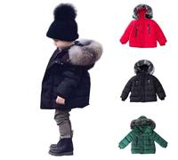 OBiQuzz Giacca trapuntata per bambini, giacca invernale, leggera, con cappuccio, per le mezze stagioni, a maniche lunghe, tinta unita, con cappuccio, calda, per l'autunno e l'inverno, Nero 1, 90