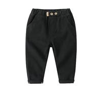 OBiQuzz Leggings in tinta unita con vita media e vita elastica per e pantaloni da lavoro con tutti i giorni, casual - Baby Dress Christmas, Nero , 12-18 Monate