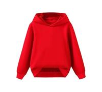 OBiQuzz Maglione da ragazzo e grande Children's Autumn Solid Color Felpa con cappuccio, Colore: rosso, 8-9 Jahre