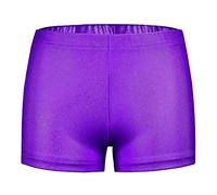 OBiQuzz Neonata Danza Glitter Ballet Pantaloncini Brevi Parchi giochi Traspirante Ginnastica Pantaloni corti Abbigliamento Sportivo Bambini Ragazze, Lilla, 8-9 Jahre