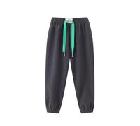 OBiQuzz Pantaloni da jogging da uomo, invernali, casual, sportivi, modello a strisce, pantaloni hawaiani, grigio scuro, 4-5 Jahre