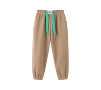 OBiQuzz Pantaloni da jogging da uomo, invernali, casual, sportivi, modello a strisce, pantaloni hawaiani, marrone, 4-5 Jahre