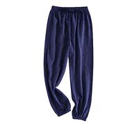 OBiQuzz Pantaloni lunghi di base elastici per neonati, casual, per jogging, sport, danza, taglia 146, Blu marino, 8-9 Jahre
