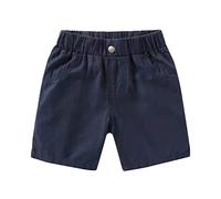 OBiQuzz Pull On Soild Sports Jogger Training Cargo Pantaloni per il tempo libero da uomo, Blu marino, 4-5 Jahre
