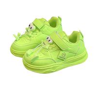 OBiQuzz Spring and Summer Children and Infants Toddler Shoes Boys and Girls Floor Sports Flat Soles Light and Comfortable Solid Color Hook Loop Bambini Sneaker ragazzo, verde, 32 EU