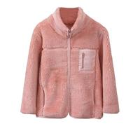 OBiQuzz Teddy, giacca in pile per bambini, calda giacca invernale con chiusura lampo, leggera, morbida, traspirante, casual, per tutti i giorni, Colore: rosa., 130