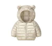 OBiQuzz Toddler Girls Boys Autumn and Winter Long Sleeve Pattern Down Jacket Light Ear For 1 To 6 Years Short Damen Elegant, cachi, 5-6 Jahre