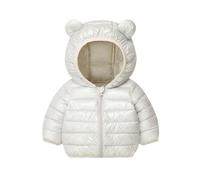OBiQuzz Toddler Girls Boys Autumn and Winter Long Sleeve Pattern Down Jacket Light Ear For 1 To 6 Years Short Damen Elegant, bianco, 3-4 Jahre