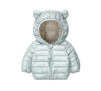 OBiQuzz Toddler Girls Boys Autumn and Winter Long Sleeve Pattern Down Jacket Light Ear For 1 To 6 Years Short Damen Elegant, verde, 4-5 Jahre