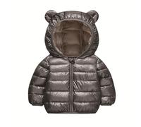OBiQuzz Toddler Girls Boys Autumn and Winter Long Sleeve Pattern Down Jacket Light Ear For 1 To 6 Years Short Damen Elegant, Nero , 3-4 Jahre