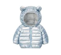 OBiQuzz Toddler Girls Boys Autumn and Winter Long Sleeve Pattern Down Jacket Light Ear For 1 To 6 Years Short Damen Elegant, Blu, 18-24 Monate