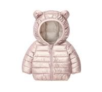 OBiQuzz Toddler Girls Boys Autumn and Winter Long Sleeve Pattern Down Jacket Light Ear For 1 To 6 Years Short Damen Elegant, Colore: rosa., 18-24 Monate