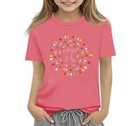 OBiQuzz Top Teenie Day Math Kids T Shirt Number Day 2025 School Math Day Top Number Day T Shirts Math Lovers Pulli Bambini, Colore: rosa., 6-7 Jahre