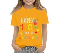 OBiQuzz Vestito Anime Girl Summer Clothes First Day of School Shirt In My Pre School Shirt Toddler Kindergarten Shirts S Girls Blusa 140, giallo., 8-9 Jahre