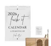 objbhuely Calendario da parete - 2026 divertente decorazione per la casa | Calendario da scrivania gennaio-dicembre - per scadenze per eventi, vacanze, pianificazione pasti, appuntamenti, scuola