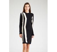 Object Objray L/S Knit Dress AOP Noos Abito Lavorato a Magli, Black/Pattern:Sandshell Vertical Stripes, L Donna
