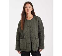 Object - Bomber verde trapuntato con tasche sul davanti 42