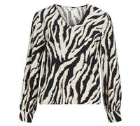 OBJECT Camicia da Donna Objjacira L/S con Scollo a V Noos a Maniche Lunghe, Sandshell/AOP: Nero/Fossil Zebra AOP, 44