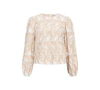 OBJECT Camicia da donna 'OBJMya' beige scuro / bianco Donna OBJECT XS