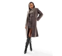 Object - Cappotto formale monopetto lungo marrone mélange 36