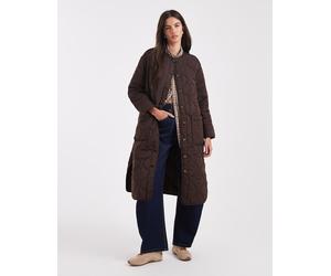 Object - Cappotto lungo trapuntato marrone cioccolato 34