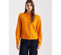 Object - Cardigan arancione deserto con spalle imbottite e bottoni in metallo effetto fuso 46-48