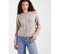 Object - Cardigan vestibilità ampia color panna con bottoni dorati-Neutro 42-44