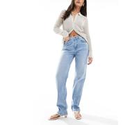 Object - Ellen - Jeans dritti in denim azzurro-Blu 44-46
