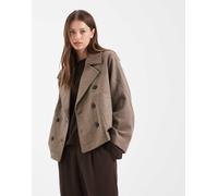 Object - Giacca sartoriale taglio corto marrone in misto lana premium 36